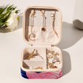 thumbnail image 6 of Flamingo Travel Portable Square Jewelry Box Organizer Earring Necklace Bracelet Holder Decorative Display Case Stand Storage Box, 6 of 6
