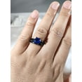 thumbnail image 7 of ringheart Matching Rings His and Her Rings Couple Rings Blue CZ Wedding Ring Sets for Him and Her Men and Women Ring, 7 of 7