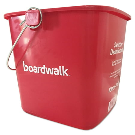 Quart Red Bucket - Sanitizing Bucket, 6 qt, Red, Plastic