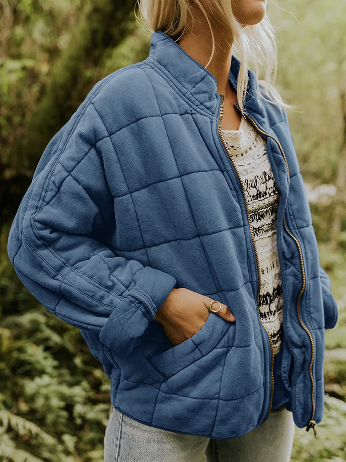 Women's Coats Fuinloth Women's Fashion Quilted Vest, Stand Collar, Lightweight Zip Padded Gilet, Outerwear Coat, Wine Red, XL My Orders