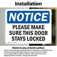 thumbnail image 3 of (2 Pack) Please Make Sure This Door Stays Locked OSHA Notice Sign, 3 of 7