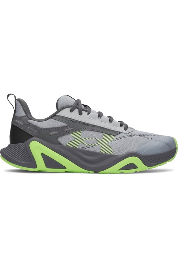 Men's Charged Commit Trainer 5, (011) Mod Gray/Castlerock/Lumos Lime, 11, US