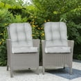 thumbnail image 2 of COOS BAY 42'' x 21'' Patio Chair Seat/Back Cushion Set of 2, Tufted Outdoor High Back Cushions Replacement Patio Seating Cushions Set, Light Gray, 2 of 9