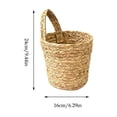 thumbnail image 3 of Naittoop Farmhouse Handmade Woven Hanging Seagrass Baskets, Boho Hanging Wall Wicker Basket, Hanging Flower Basket for Shelves, Walls, Doors, Balconies, Front of House, Garden 9.44in, 3 of 7