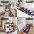 thumbnail image 5 of Darkpurple Daisy Flower Orange Petals Pattern Kitchen Rugs Sets Of 3,Kitchen Runner Rugs Non Skid Washable,Decorative Kitchen Floor Mats for Kitchen,Sink,Laundry,17"x30"+ 17"x47" + 17"x59", 5 of 6