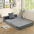 thumbnail image 4 of LINJH Folding Mattress w/ Pillow 6 Inch Tri-fold Sofa Bed w/ High-Density Foam, 4 of 9
