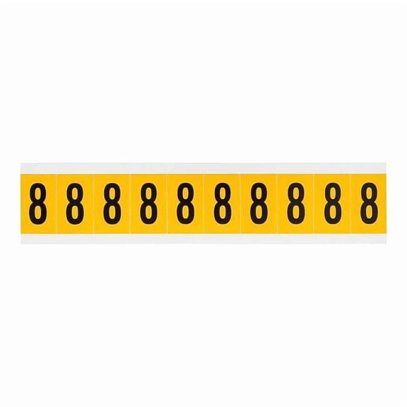 Brady Number Label, 8, 1-1/2in.Hx7/8in.W, Vinyl 1530-8