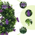 thumbnail image 2 of Unique Bargains Flower Artificial Wreath Front Door Decorations Eucalyptus Wreaths Purple, 2 of 7