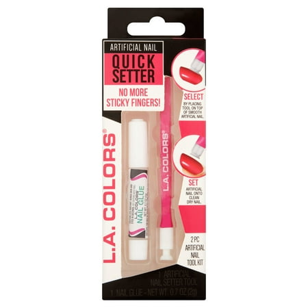 (2 Pack) L.A. Colors Quick Setter Artificial Nail Tool Kit, 2 count, 0.7