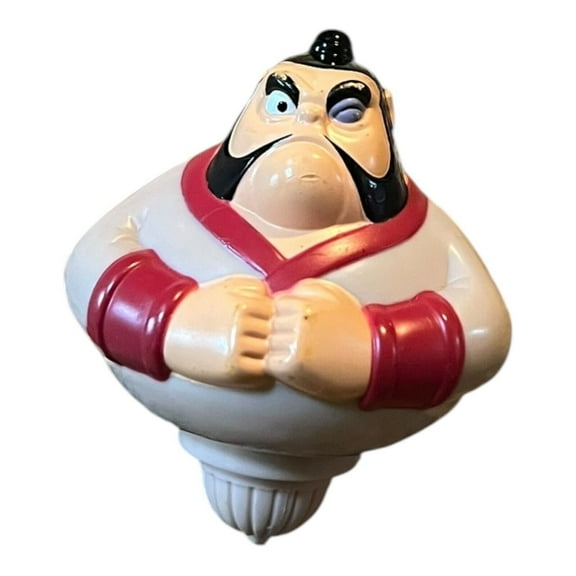1998 McDonalds Happy Meal Toy Disney Mulan Spinning Top Yao Figure Cake Topper