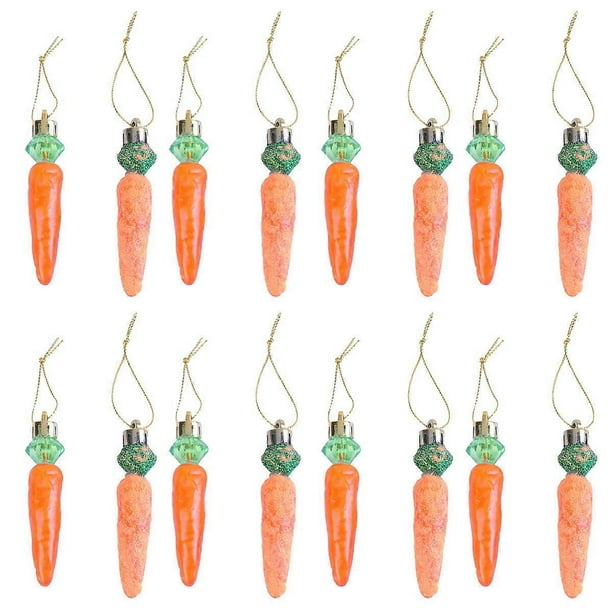Carrot Hanging Ornaments 16Pcs For Friends And Family Easter Style Decorative Item
