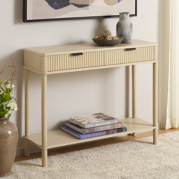 Safavieh Thurston Modern 2 Drawer Wood Console Table, Natural