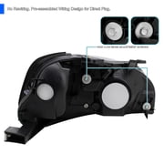 Spec-D Tuning Black Headlights Compatible with 1999-2000 Honda Civic EK EX LX Si L+R Pair Head Light Lamp Assembly
