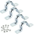 thumbnail image 2 of Wideskall 1" inch Heavy Duty Pipe Tube Conduit Steel Hanger U Strap Clamps Clip w/ Screws Pack of 4, 2 of 2