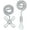 silver-12, variant on 13.6 Inches Ceiling Fan Pull Chain Set – Decorative Light Bulb & Fan Cord Extension Chains for Ceiling Light/Lamp/Fan