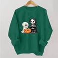 thumbnail image 4 of Hurxie Women's Halloween Skull Graphic Sweatshirt Skleton Crewneck Outfits,Casual Long Sleeve Hoodie Party Sweatshirt, 4 of 5