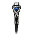 thumbnail image 4 of Two-Tone IP Black (Ion Plating) Stainless Steel Ring with AAA Grade CZ in Clear for Women Clear Stone Color Style TK2286 Size 9, 4 of 4
