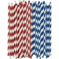 thumbnail image 2 of GoodCook 50-Piece 9" Eco-Friendly Paper Disposable Straws Set, Red/Blue, 2 of 5
