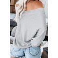 thumbnail image 2 of Women's Oversized Off Shoulder Pullover Tops Long Sleeve Loose Fit Waffle Knit Tops, 2 of 3