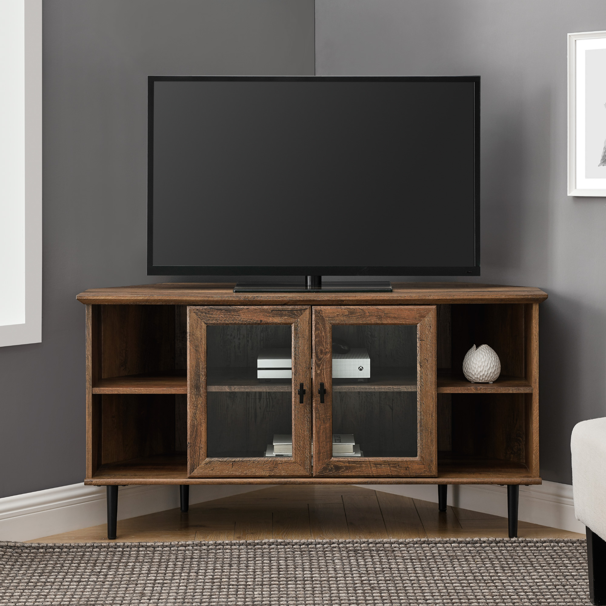 Manor Park Corner Tv Stand For Tvs Up To 55