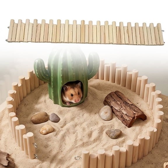 JJBV Natural Wooden Hamster Fence Bendable Small Cage Barrier Flexible Stick Playpen For Hamster Gerbil Pig Habitat