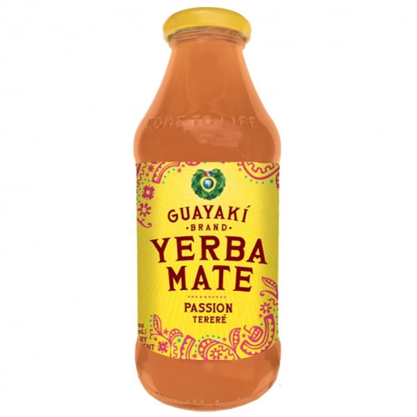 Guayaki Yerba Mate Passion Terere 16.9 oz Glass Bottles Pack of 12