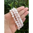 thumbnail image 5 of Rose Quartz and Selenite Crystal Bead Bracelet 8mm, Wholesale Genuine Rose Quartz Cylinder with Copper Discs Stretch Gemstone Bracelet, Gift for Men & Women (2), 5 of 9