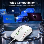 TSV Gaming Mouse Wired, USB Computer Mouse with 4 Adjustable DPI, RGB Backlit LED, Side Buttons, Ergonomic Optical Mice for PC, Laptop, Windows, Mac, Vista, Linux, Gamer