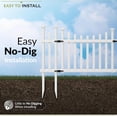 thumbnail image 2 of .ft H x .ft W ( Unit) No Dig Gate Kit Vinyl Picket Fence Barrier Kit for Madison Fence Panels Child or Dog Closure for Backyard Patio Outdoor or Garden Fence ZP, 2 of 7