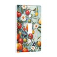 thumbnail image 2 of Yayeee Toggle Light Switch Wall Plate 1-Gang 4.5"x2.7" Home Decorative Outlet Cover, Red Tomatoes, 2 of 7