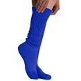 thumbnail image 3 of MDR Women's Extra Long & Heavy Slouch Cotton Wear at any Length Socks Made in USA 2 Pair Size 9 to 11 (2 Blue ), 3 of 8