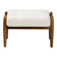 thumbnail image 3 of Baxton Studio Jeanine Japandi Cream Boucle Fabric and Walnut Brown Finished Rubberwood Ottoman Footstool, 3 of 7
