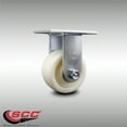 thumbnail image 2 of 4 Inch Stainless Steel Nylon Wheel Rigid Caster with Ball Bearing Service Caster, 2 of 2