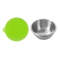 thumbnail image 1 of Reheyre 1 Set 50ml Seasoning Dish with Silicone Cover - Large Capacity - Stackable - Stainless Steel - Outdoor Picnic - Portable Salad Dressing Sauce Cup - Daily Use, 1 of 8