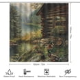 thumbnail image 2 of Brebasf Rustic Fall Duck Cabin 4 Pcs Waterproof Shower Curtain Set,Watercolor Hunting Theme Wood Boarded Farmhouse Mallard Ducks with Waterproof Toilet Cover Shower Mat Rugs, 2 of 8
