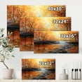 thumbnail image 4 of Designart ' Sunrise Glow In The Autumn Forest ' Lake House Canvas Wall Art Print, 4 of 4