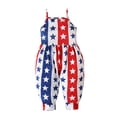 thumbnail image 3 of Summer Clearance! EINCcm Girls Romper Girl Jumpsuit Independence Day Romper Girls Summer Sling Sleeveless Short Jumpsuit, for Toddler Baby Girls, Multis A, 3-4 Years, 3 of 6