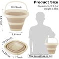thumbnail image 2 of 5L Collapsible Bucket with Handle, Mop Bucket for Wash Basin  Water  Washing Window Cleaning, Foldable Plastic Tub Waterpot for Outdoor Beaching Fishing Gardening Camping Essentials, 2 of 6