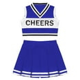 thumbnail image 4 of DPOIS Kids Girls Sleeveless Cheerleading Dress Crop Top with Pleated Skirt Set, 4 of 6