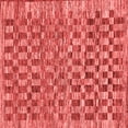 thumbnail image 1 of Ahgly Company Indoor Square Checkered Red Modern Area Rugs, 7' Square, 1 of 4
