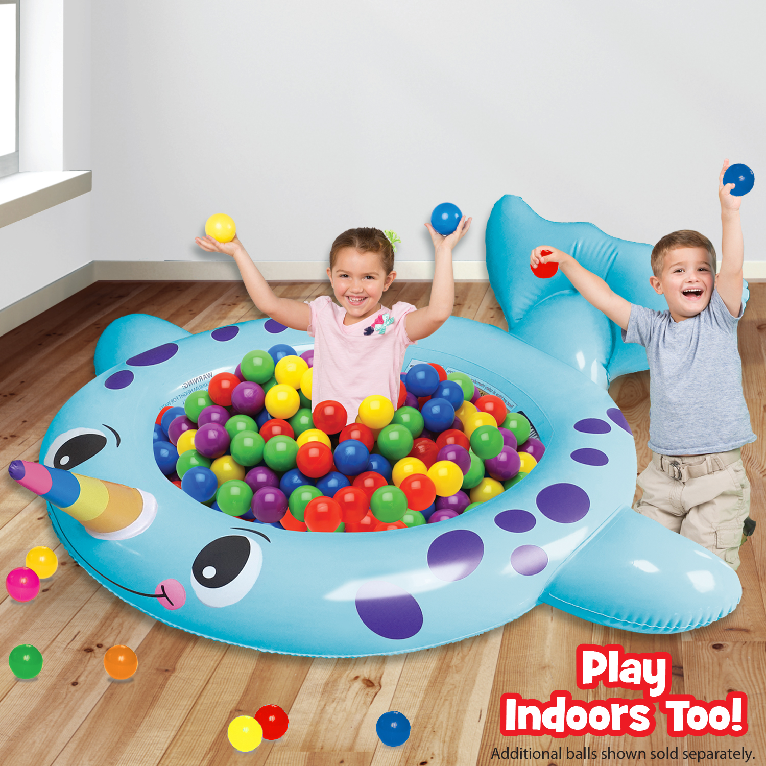 Little Tikes Narwhal 2 in1 Play Center, Ball Pit Round Splash Area, Kids 2-6 Years Old - image 4 of 5