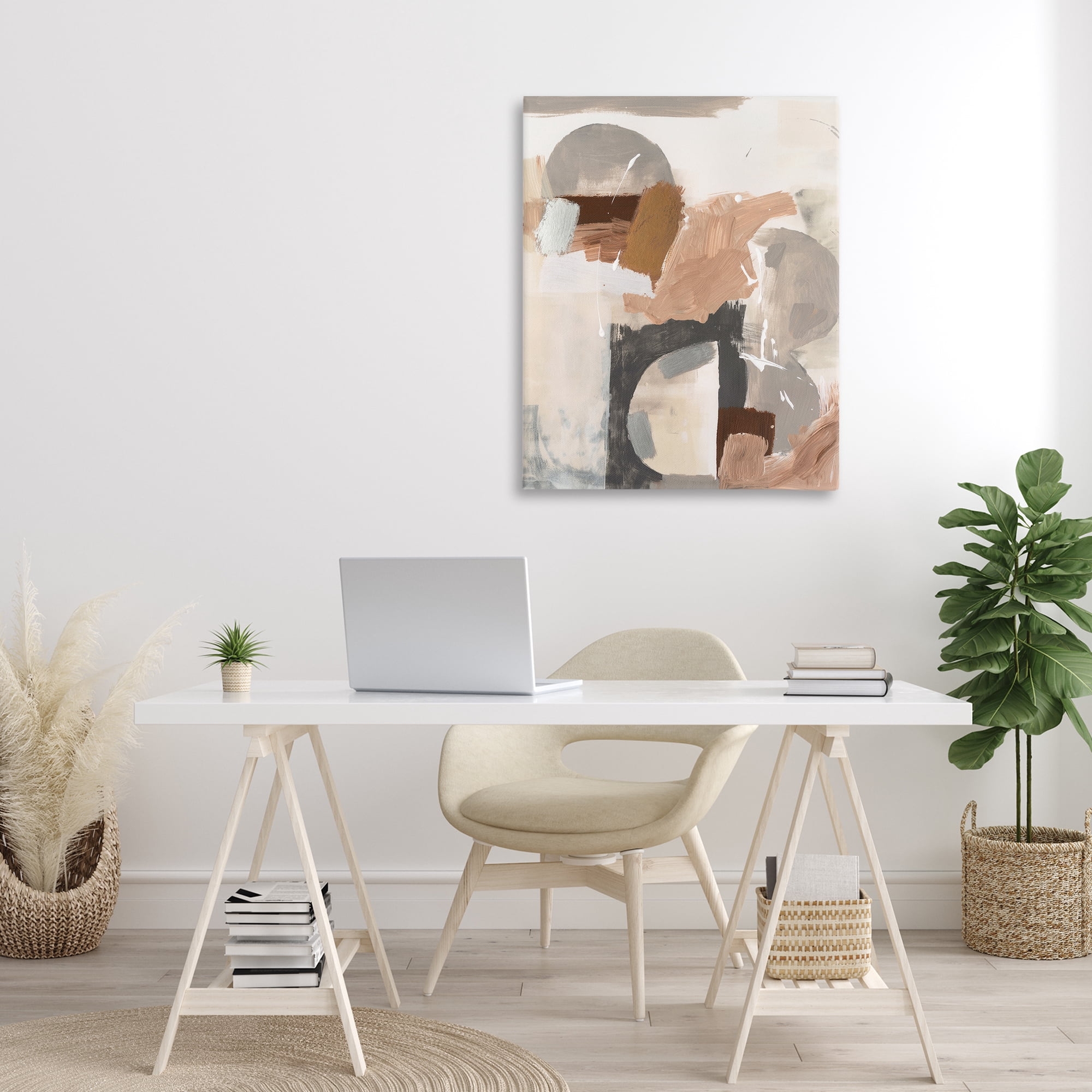 Stupell Industries Expressive Desert Abstract Abstract Painting Gallery Wrapped Canvas Art Print Wall Art, 30 x 40
