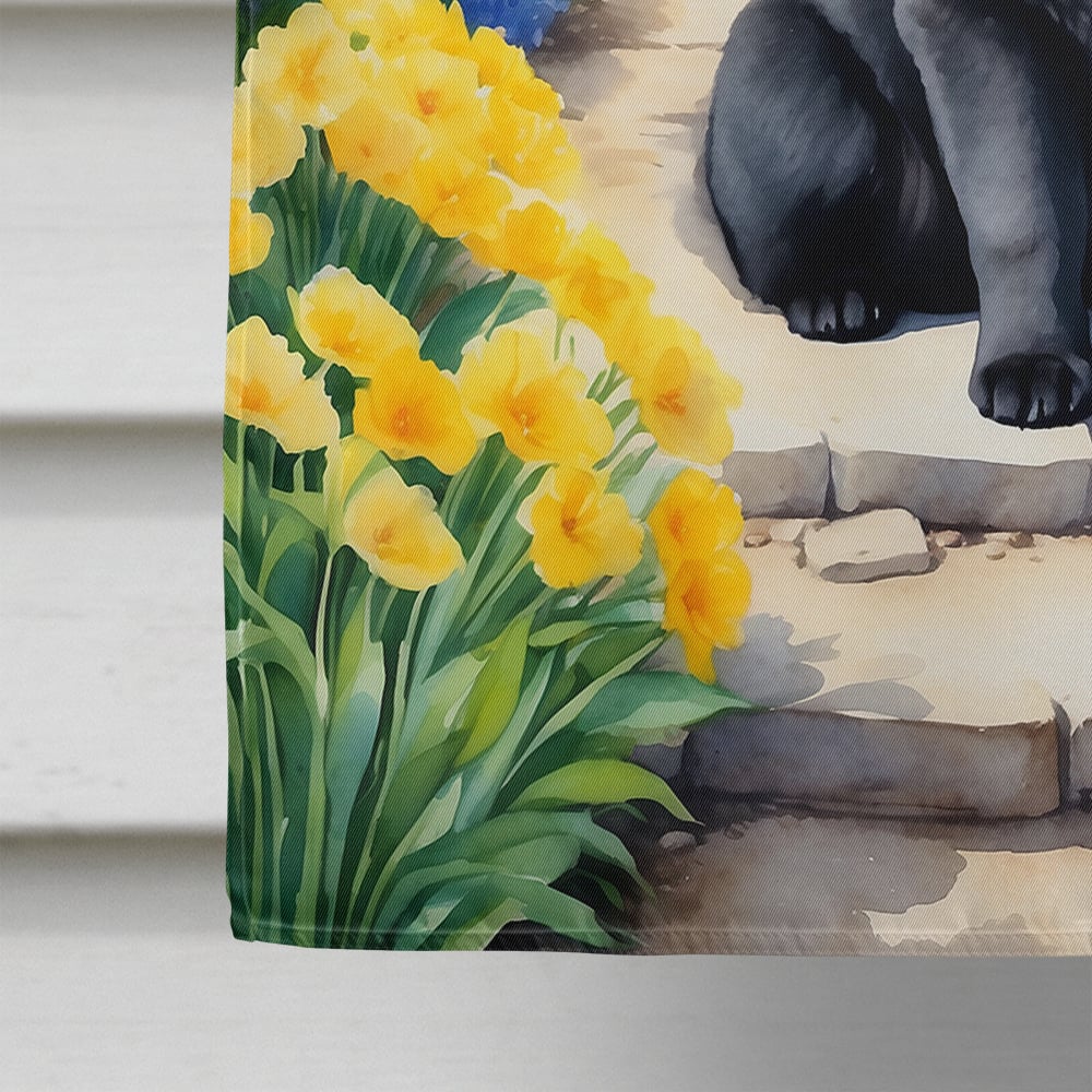 Chow Chow Spring Path House Flag 28 in x 40 in