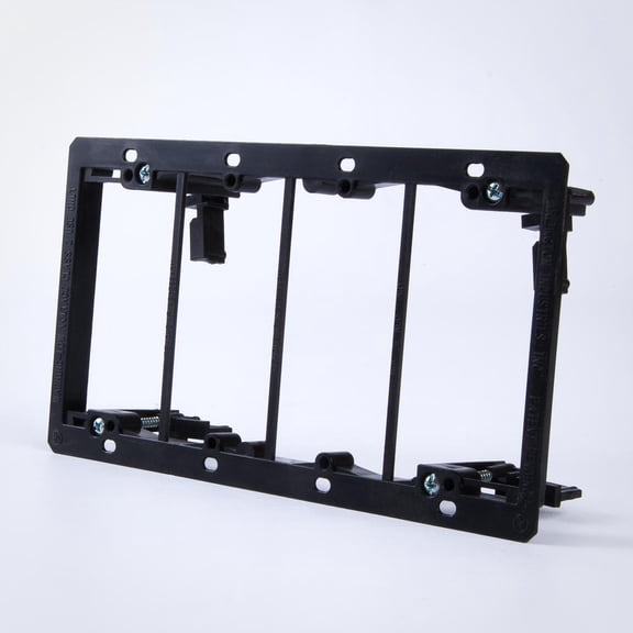 RiteAV - LV4 Low Voltage Mounting Bracket, 4-Gang | Wall Plate Bracket for Telephone, Network, HDMI, Coaxial , BNC & Speaker