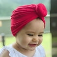 thumbnail image 5 of Ludlz Newborn Baby Hospital Hat Soft Cotton Toddler Kids Girl Head Wrap with Big Bow Cap, 5 of 7