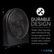 thumbnail image 4 of Ventilador portátil recargable Treva de 25 cm con batería y banco de energía, 4 of 9