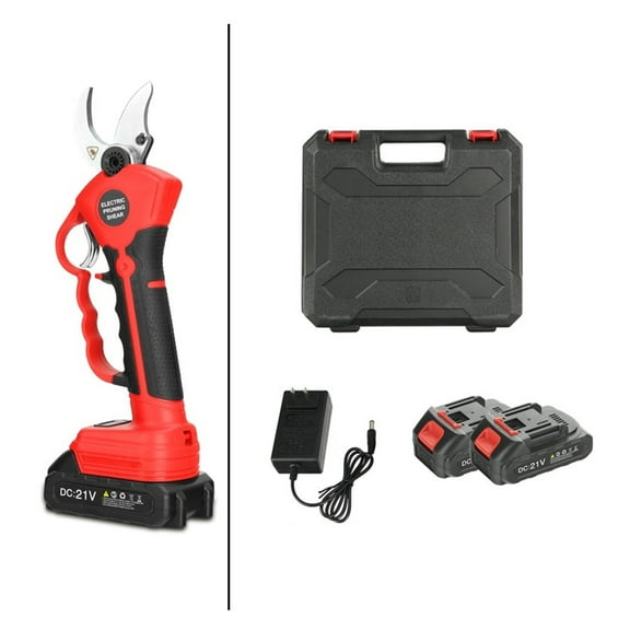 Electric Secateurs, 0~32mm 21V Battery Electric Pruning Shears Fruit Tree Cordless Electric Scissors Efficient 3-stop Opening Size Adjustment Efficientcutting