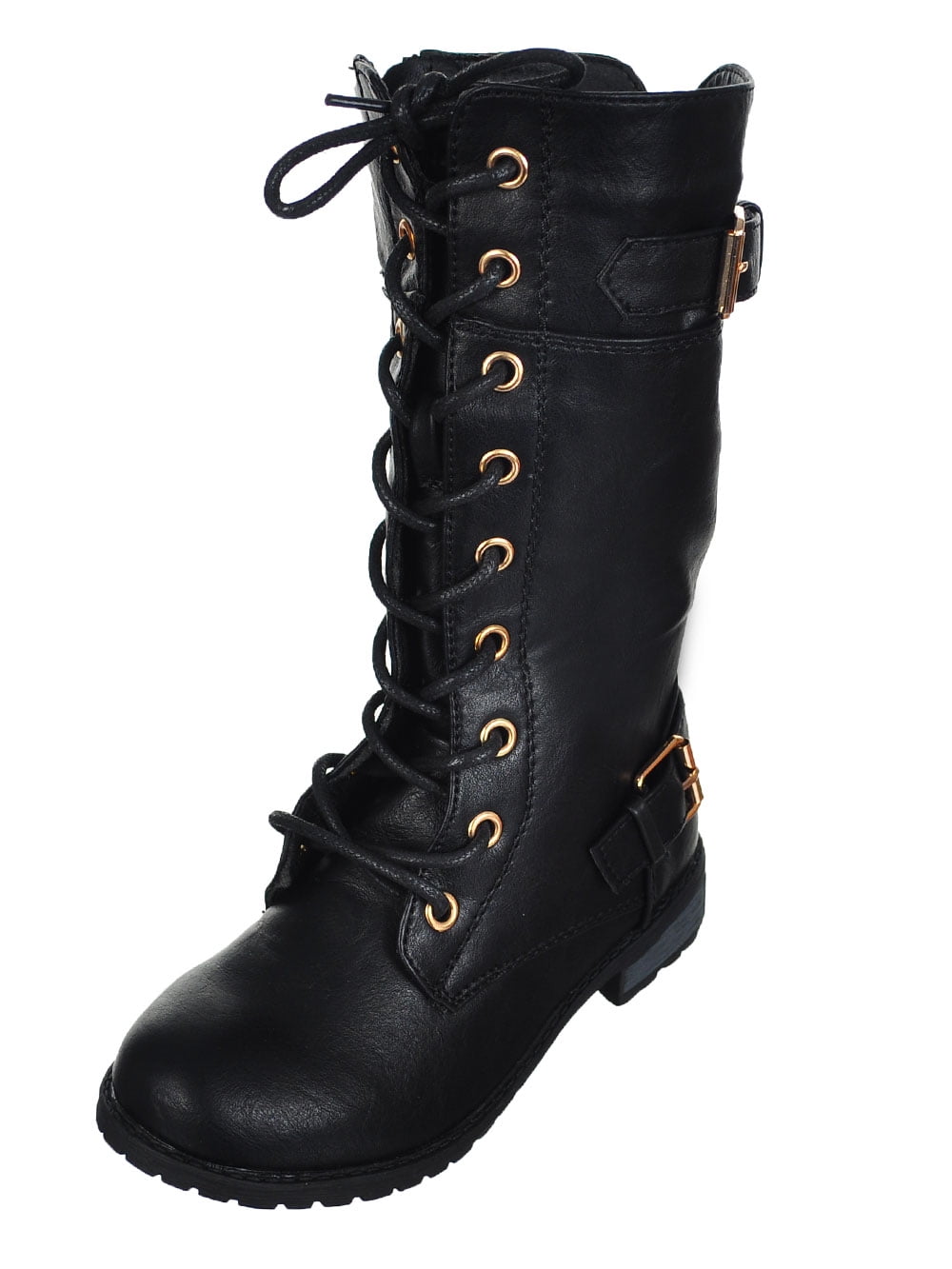 size 9-4 black Girls Link zipper riding fashion boots
