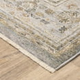 thumbnail image 2 of 8' Beige Grey Machine Woven Oriental Indoor Runner Rug, 2 of 3