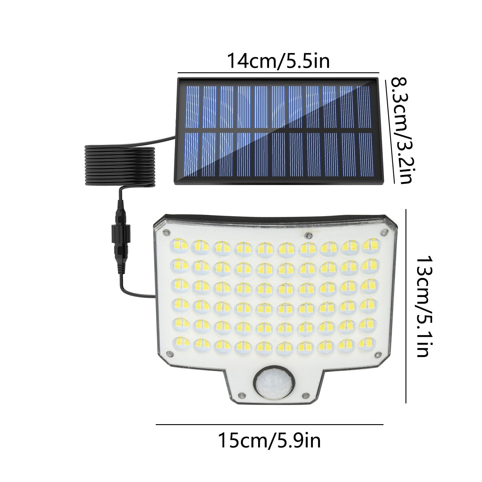 Byikun Outdoor Solar Lights Light Sensor Rainproof Modern Design Solar Lights for Courtyard Terrace Garden Garage, IP44, Automatic Lighting, Easy Installation